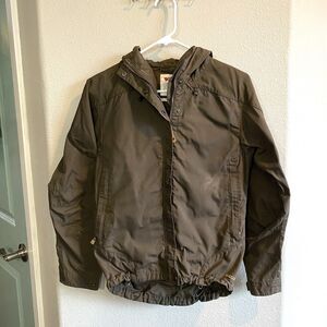 Fjallraven Skogso Jacket G-1000 Women's size XXS Hooded Full Zip Dark Olive